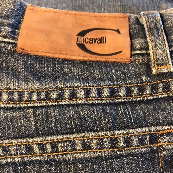 Just Cavalli Jeans Sz. 29X31 Straight Leg Mid Rise Italian Designer Denim Cotton - Picture 5 of 11